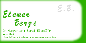 elemer berzi business card